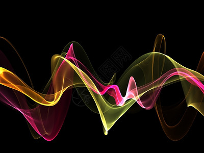 波浪抽象多彩扭曲的网络波螺旋异常图片
