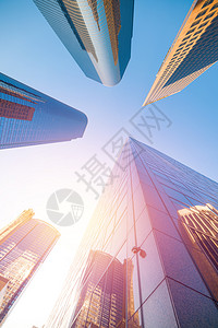 建筑学洛杉磯市中心在阳光明媚的白天摩大楼际线低的地标图片