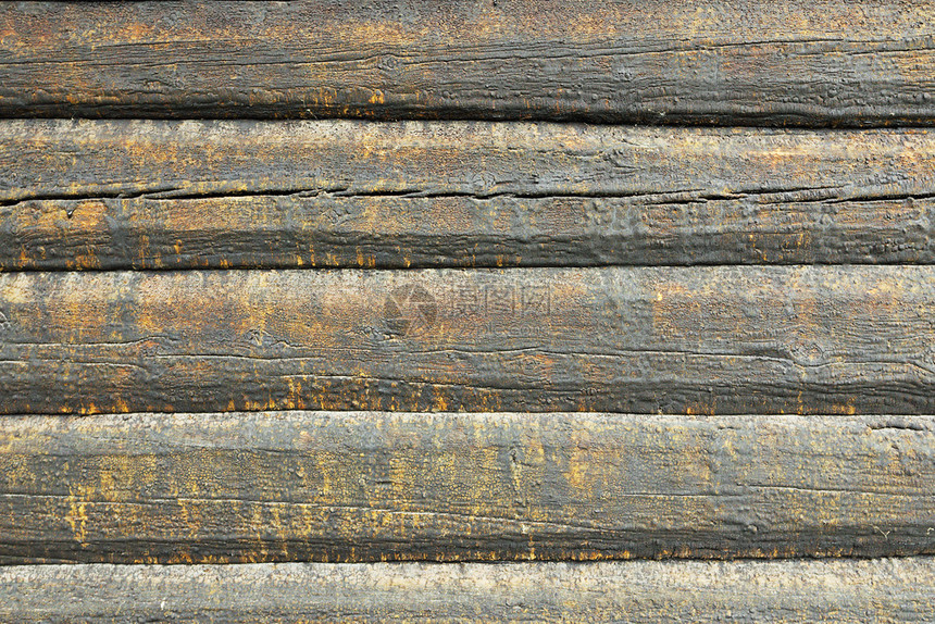 木屋用松油处理设计时的纹粮食壁板控制图片