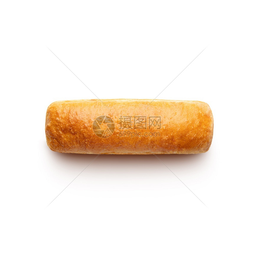 自然白背景上孤立的烤块玉米面包粉烤块玉米包可口油炸图片