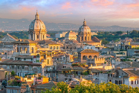 英石从意大利圣安杰洛城堡俯瞰罗马市天际线卡斯特尔宗教图片