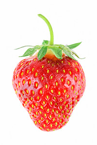 整片草莓被撕裂以白色背景隔离在封闭的白色背景上可口剪裁种子图片