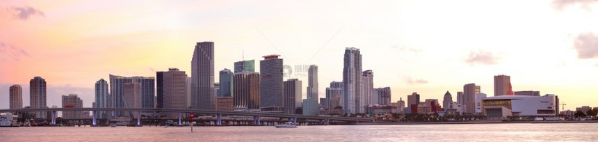 美国迈阿密城市全景图片