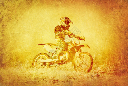超级越野海报骑术赛车手Grunge地球背景所强加的越野摩托车赛超级强的艺术图像尘世背景