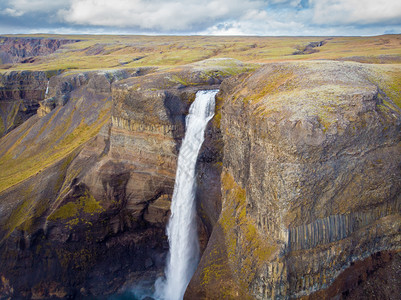 冰岛自然海弗斯瀑布景观全和冒险概念背历险健康小路惊高清图片