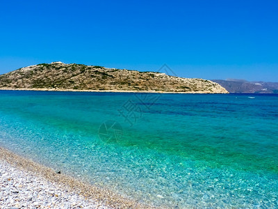 夏天爱琴海蓝色的希腊阿莫尔戈斯岛塞克拉底Cyclades图片