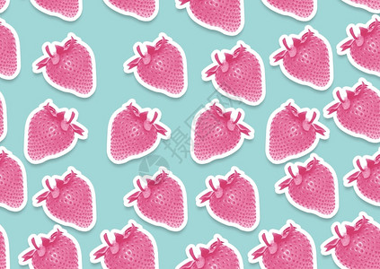 十九届六中全会海报草莓无缝背景第70样式的草莓时尚插图髦的插画