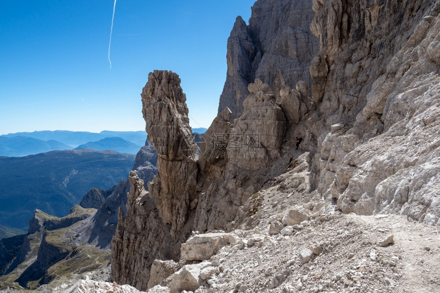 欧洲景观意大利布伦塔多洛米特斯伦蒂诺山峰景象风优美图片
