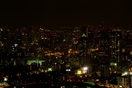 日本大阪市港日本市夜间港区大阪晚上灯光照亮观旅行基础设施图片