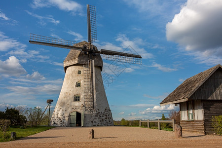 建造旅游天空拉脱维亚阿赖西城古老历史风车和自然14052图片