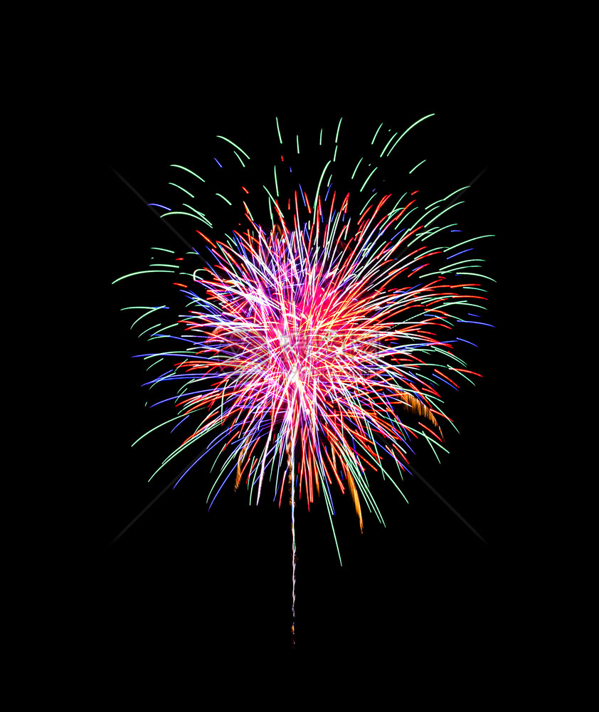 黑暗的天空庆祝节日彩色烟花在夜空中展示的美丽光辉新年和周纪念概新的一年和周纪念的概爆炸图片