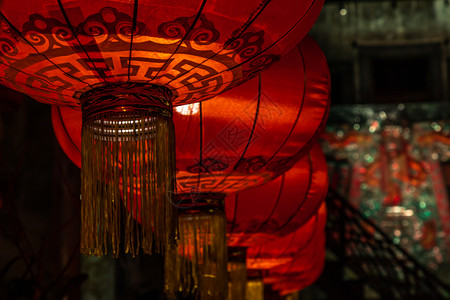 深底的灯笼泡内地亚洲装饰品选取焦点绞刑复古的竹子图片