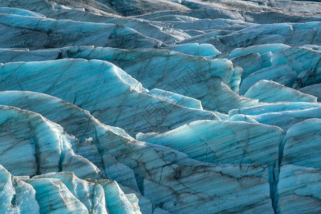地质学冰岛的瓦特纳公园的斯维纳费尔冰川形成图片