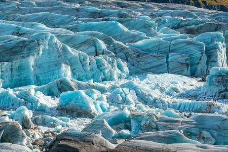 斯维纳费尔斯冰川自然冰岛瓦特纳公园的斯维纳费尔冰川景观火山背景