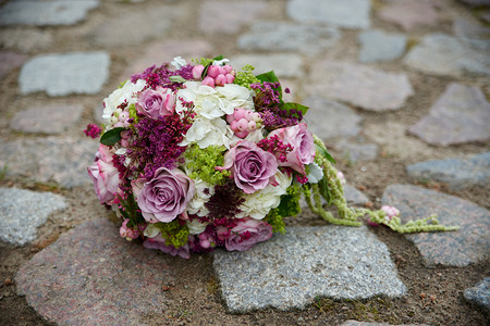 婚礼新花束粉红玫瑰传统美丽的图片