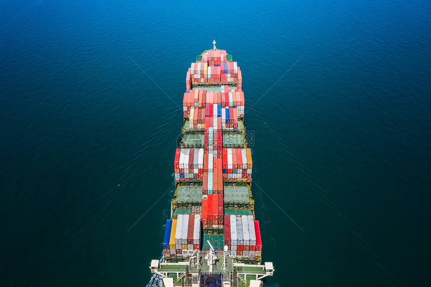 物流新加坡血管商业航运货物集装箱进出口和交换惊吓船公海亚太国际从泰空中顶视图图片