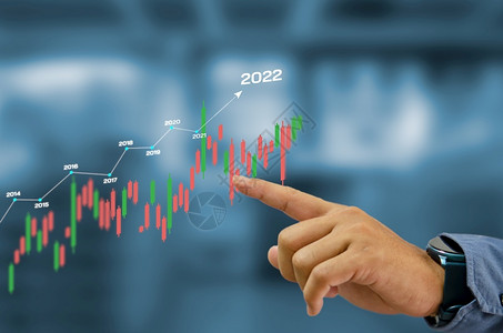 屏幕20年新烛台图表汽车贸易商业融资投证券市场概念背景和股市经济金融的设计图片