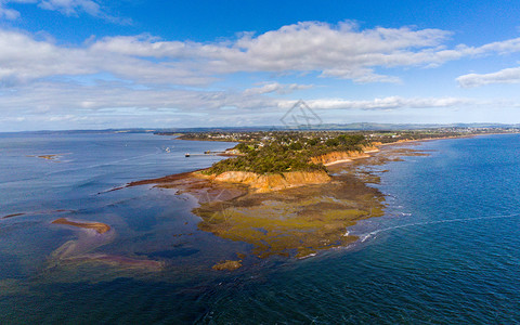 旅游码头澳大利亚西港湾维多斯的科里内拉半岛空中观视澳大利亚自然图片