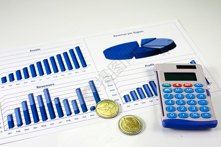 年度财务明细单预算收入措施公司蓝色财务管理图表以企业蓝颜色显示设计图片