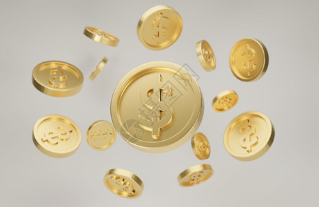 未中奖彩票戳金融的以美元手牌中奖或赌场扑克3概念的黄金硬币爆炸设计图片