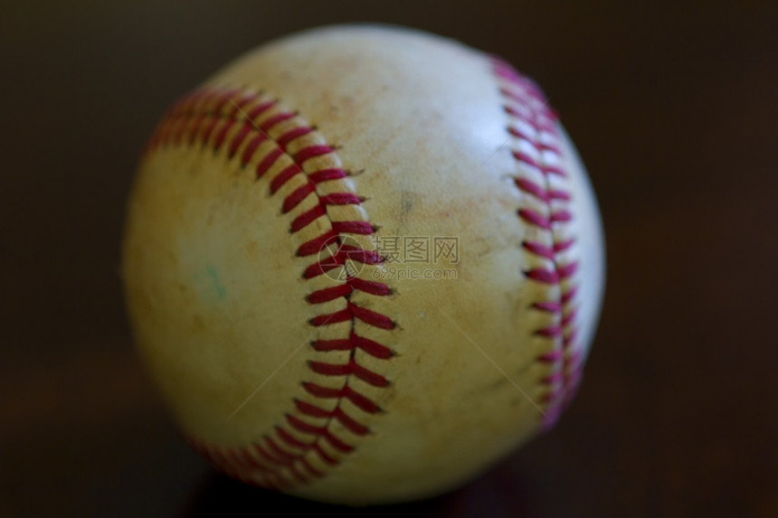 老的棒球特写镜头摇摆运动图片