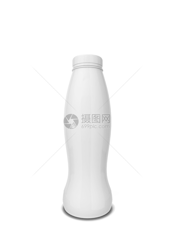 苏打白色背景上孤立的白酸奶包3d插图使成为果汁图片