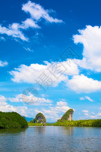 泰国甲米卡纳布南悬崖多云的宁静太阳图片