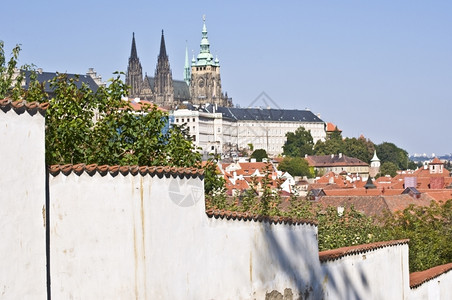 天空正面文化布拉格著名城堡的风景图片