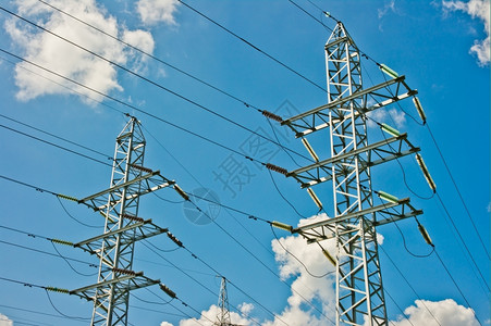 沟通蓝色的莫斯科俄罗欧洲的电线塔警告图片