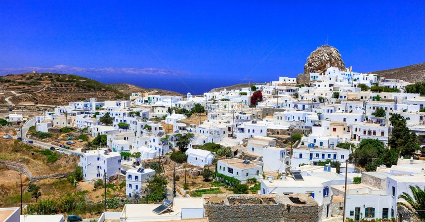 门基克拉泽斯路希腊CycladessChora村的Amorgos岛景色图片