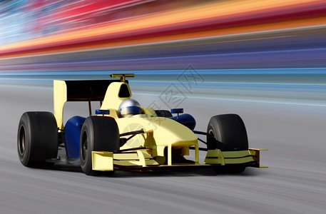轮车公式运输速度赛道上的一辆车运动模糊轮设计图片