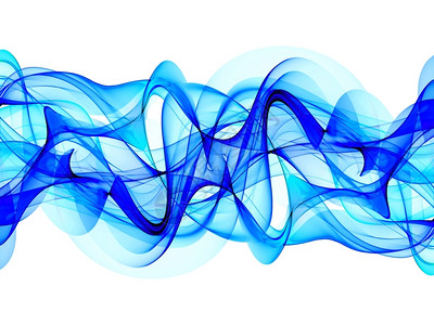 抽象蓝色扭曲波浪线新鲜的插图图片