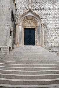 克罗地亚堂大门Dubrovnik老城普拉卡遗产图片