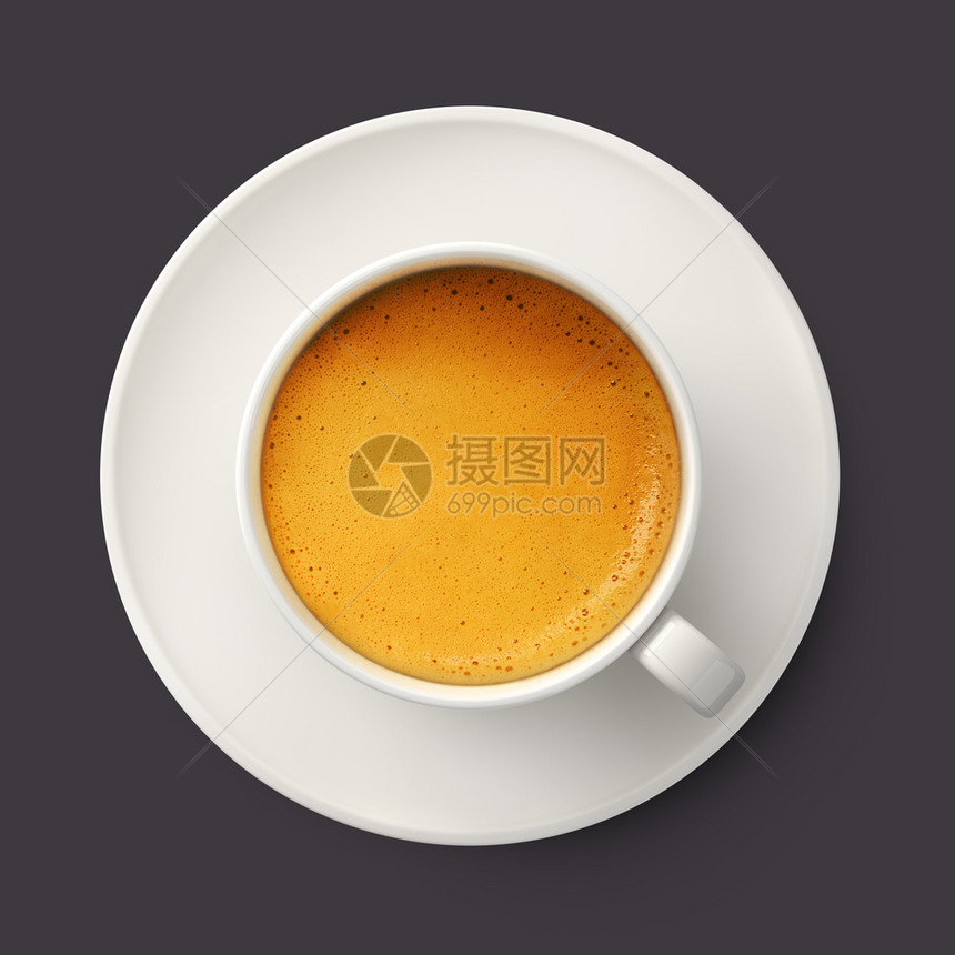 瓷咖啡店早餐杯加奶油泡沫3d插图咖啡杯加奶油泡沫图片