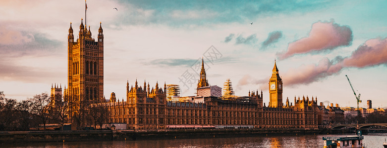 日落时大本班和议会厦联合王国伦敦城市景观天空纪念碑图片