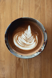 摩卡布奇诺有选择焦点杯热拿铁艺术咖啡重点是白泡沫热拿铁艺术咖啡牛奶图片