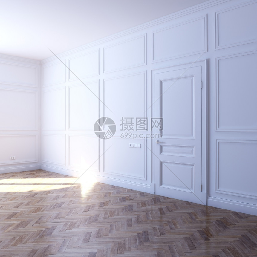 颜色成人阳光下铺有镶木地板的新白色房间阳光下铺有镶木地板的新白色房间地面图片