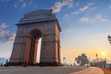新的纪念碑印度门新德里美妙的景点印度门新德里的美妙景点著名图片
