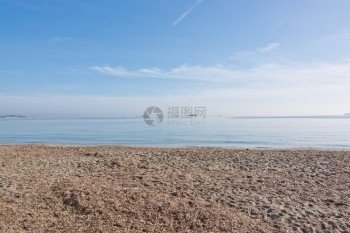 地中海马洛卡博萨12月在西班牙伊比萨Ibiza一个阳光明媚的冬季清晨时分图片
