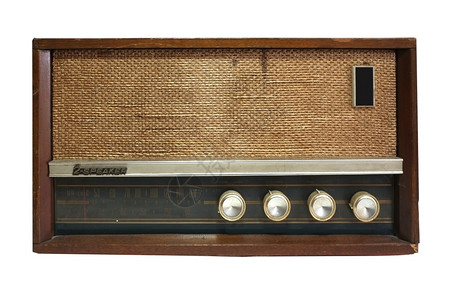 橙上个世纪的回射无线电收音机目的铬合金图片