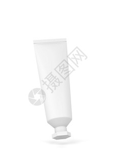 化妆品洗剂白色背景上孤立的空白油漆管模拟3d插图图片