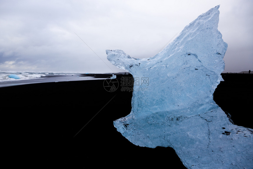 冰冻沙龙墙纸岛Jokulsarlon钻石海滩上的冰山北极图片