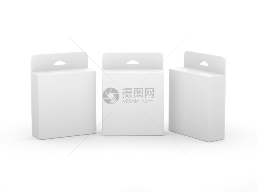 卫生保健纸板白色空箱产品包配有剪切路径挂槽包装等许多种类产品如墨盒电子或文具准备供设计用和艺术品A的白箱产包药物图片