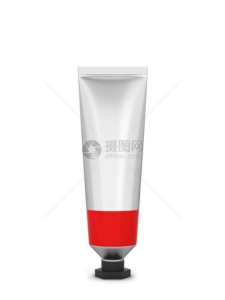丙烯酸纤维门户14白色背景上孤立的空白油漆管模拟3d插图红色的图片