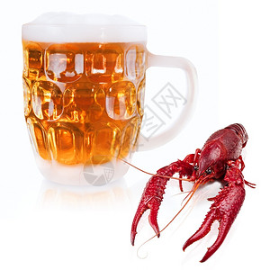 小龙虾和啤酒图片