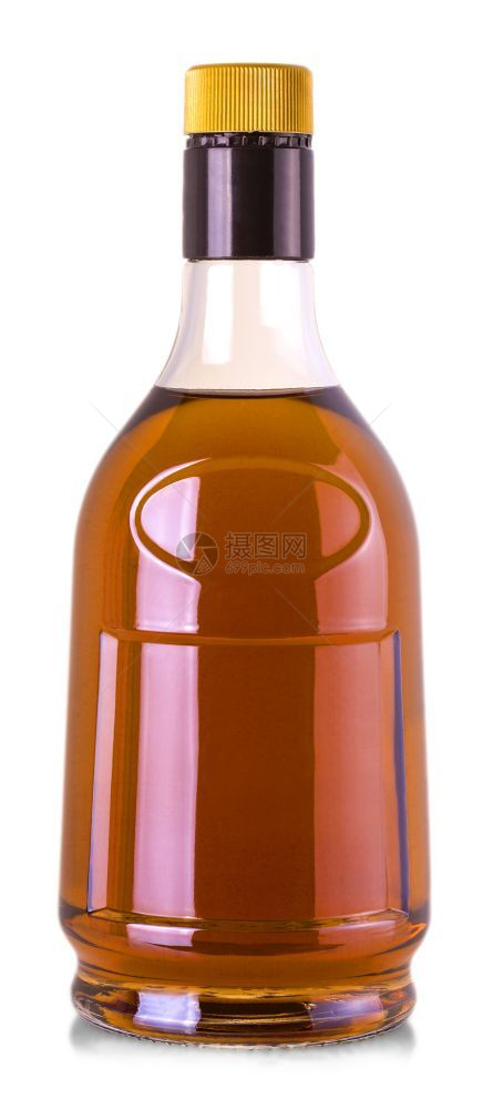 爱尔兰美丽的威士忌酒瓶背景光彩照人果味橙图片