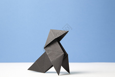 Bow折纸艺术传统手工细节书东方术独创弯曲蓝色的图片