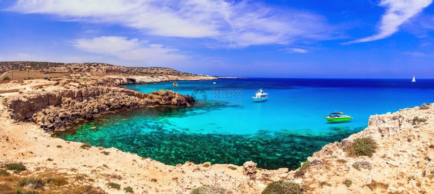 风景假期海滩塞浦路斯岛格雷科角公园的美丽自然特图片