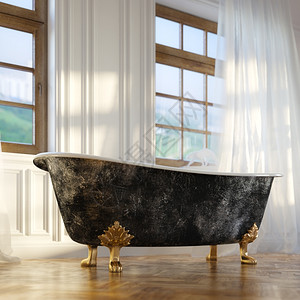 现代室内务1版的豪华淋浴缸昂贵的现代图片