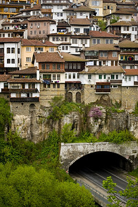 保加利亚古老历史城市VelikoTarnovo保加利亚房屋旅行欧洲图片